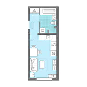 Студия, 31.6 м² — ЖК ЖК Лайф Лесная