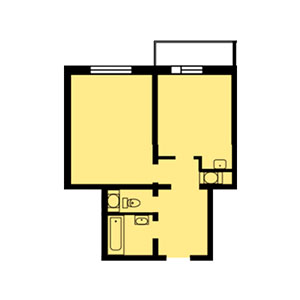 1-комнатная, 39.6 м² — ЖК ЖК Наутилус