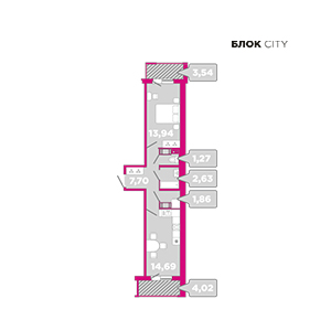 1-комнатная, 49.65 м² — ЖК ЖК Лайк