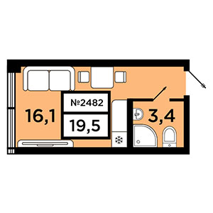 Студия, 18 м² — ЖК ЖК Старт (Start)