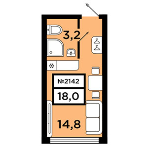 Студия, 19.5 м² — ЖК ЖК Старт (Start)