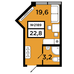 Студия, 22.8 м² — ЖК ЖК Старт (Start)