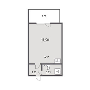 Студия, 30.32 м² — ЖК ЖК Юттери