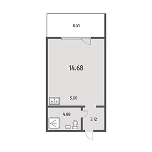 Студия, 36.35 м² — ЖК ЖК Юттери