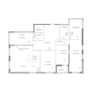 4-комнатная, 175 м² — ЖК ЖК Лайф Лесная