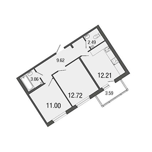 1-комнатная, 36.1 м² — ЖК ЖК ЭкоСити