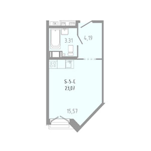 Студия, 23.76 м² — ЖК ЖК Вало (Valo)