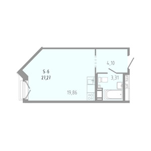 Студия, 27.27 м² — ЖК ЖК Вало (Valo)