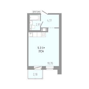 Студия, 27.54 м² — ЖК ЖК Вало (Valo)