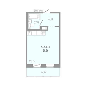 Студия, 28.36 м² — ЖК ЖК Вало (Valo)