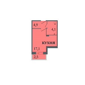 Студия, 26.9 м² — ЖК ЖК ЗемлЯнино