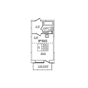 1-комнатная, 24.53 м² — ЖК ЖК Лиговский Сити