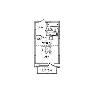 1-комнатная, 24.82 м² — ЖК ЖК Лиговский Сити