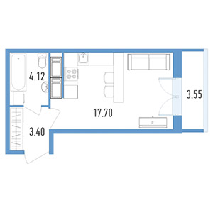 Студия, 26.1 м² — ЖК ЖК Магеллан