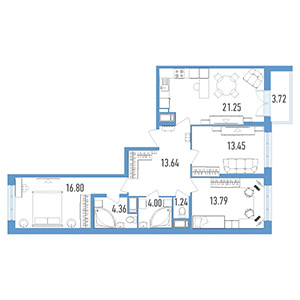 Студия, 27.3 м² — ЖК ЖК Колумб