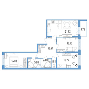 Студия, 28.3 м² — ЖК ЖК Колумб