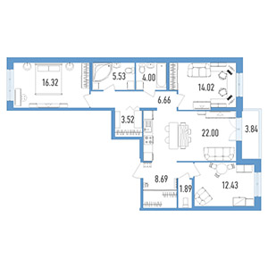 Студия, 28.5 м² — ЖК ЖК Колумб