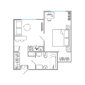 1-комнатная, 32.7 м² — ЖК ЖК Юнтолово