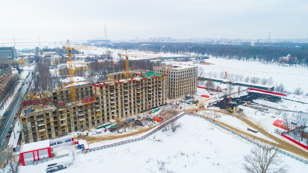Ход строительства ЖК Neva Haus (Нева Хаус): Февраль 2019