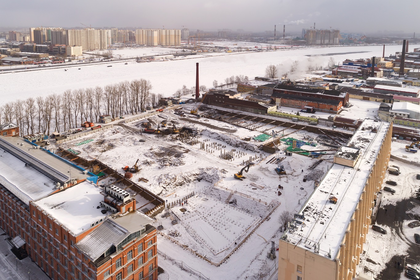 Ход строительства ЖК Эталон на Неве: Март 2019