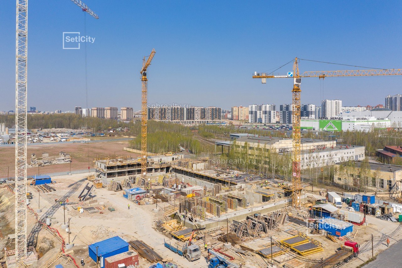 Ход строительства ЖК Пульс на набережной (ЖК Pulse на набережной): Май 2019