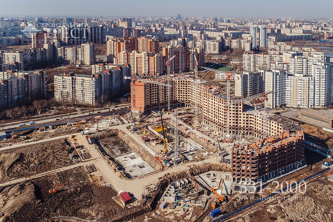 Ход строительства ЖК Новое Купчино: Апрель 2019