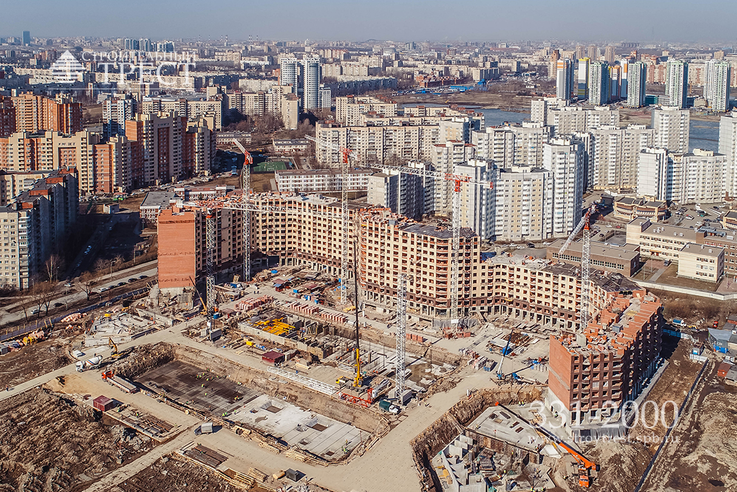 Ход строительства ЖК Новое Купчино: Апрель 2019