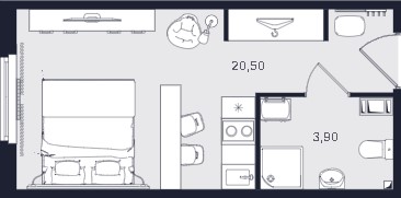 Студия, 24.4 м² — ЖК ЖК «Апартаменты Интуит (IN2IT)»