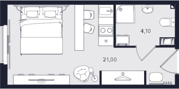 Студия, 25.1 м² — ЖК ЖК «Апартаменты Интуит (IN2IT)»