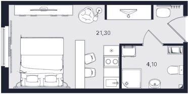 Студия, 25.4 м² — ЖК ЖК «Апартаменты Интуит (IN2IT)»