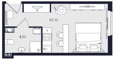 Студия, 29.6 м² — ЖК ЖК «Апартаменты Интуит (IN2IT)»