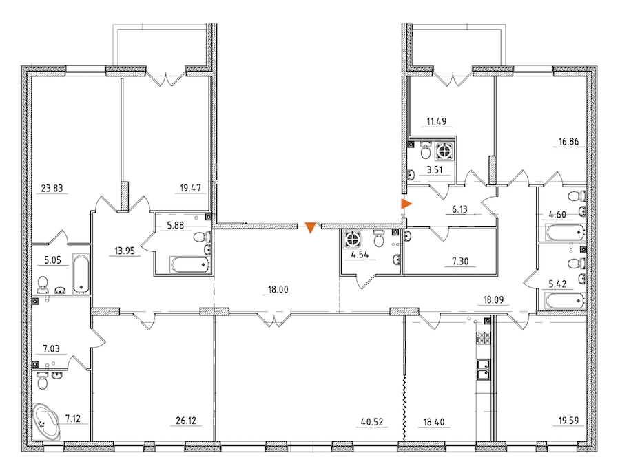 7-комнатная, 286 м² — ЖК ЖК Петровская доминанта