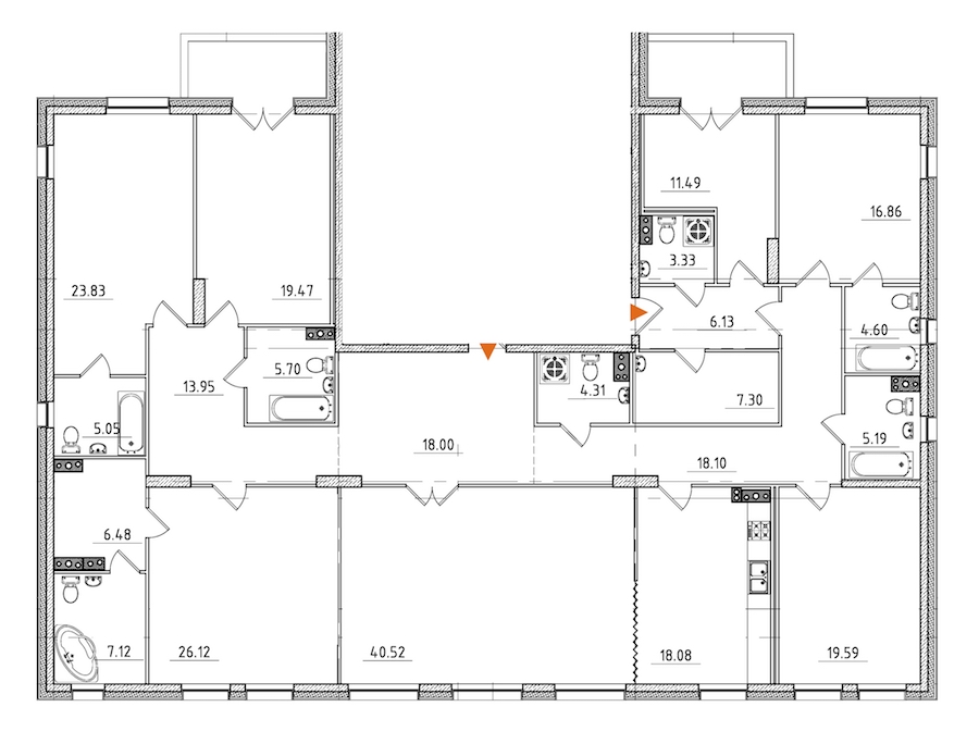 7-комнатная, 285 м² — ЖК ЖК Петровская доминанта