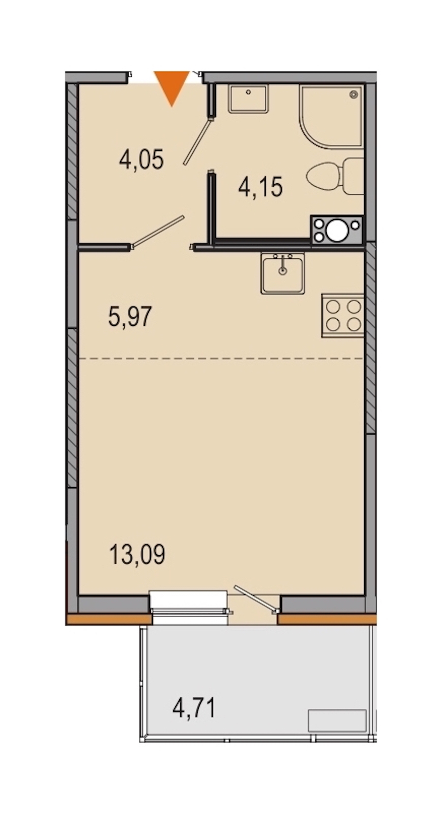 Студия, 27 м² — ЖК ЖК ТАРМО
