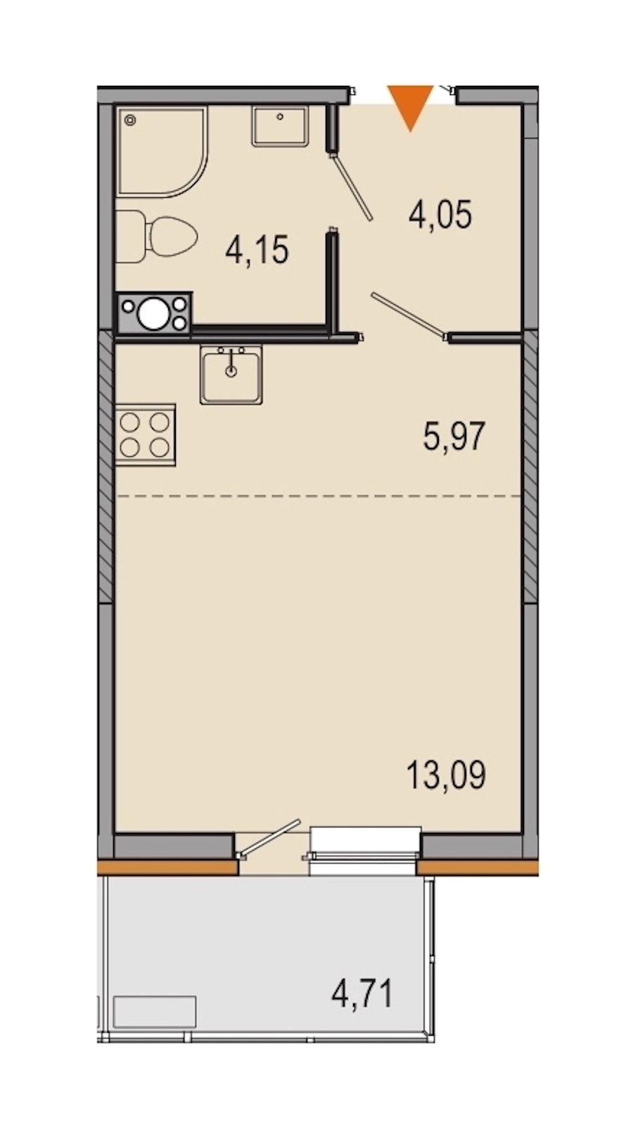 Студия, 27 м² — ЖК ЖК ТАРМО