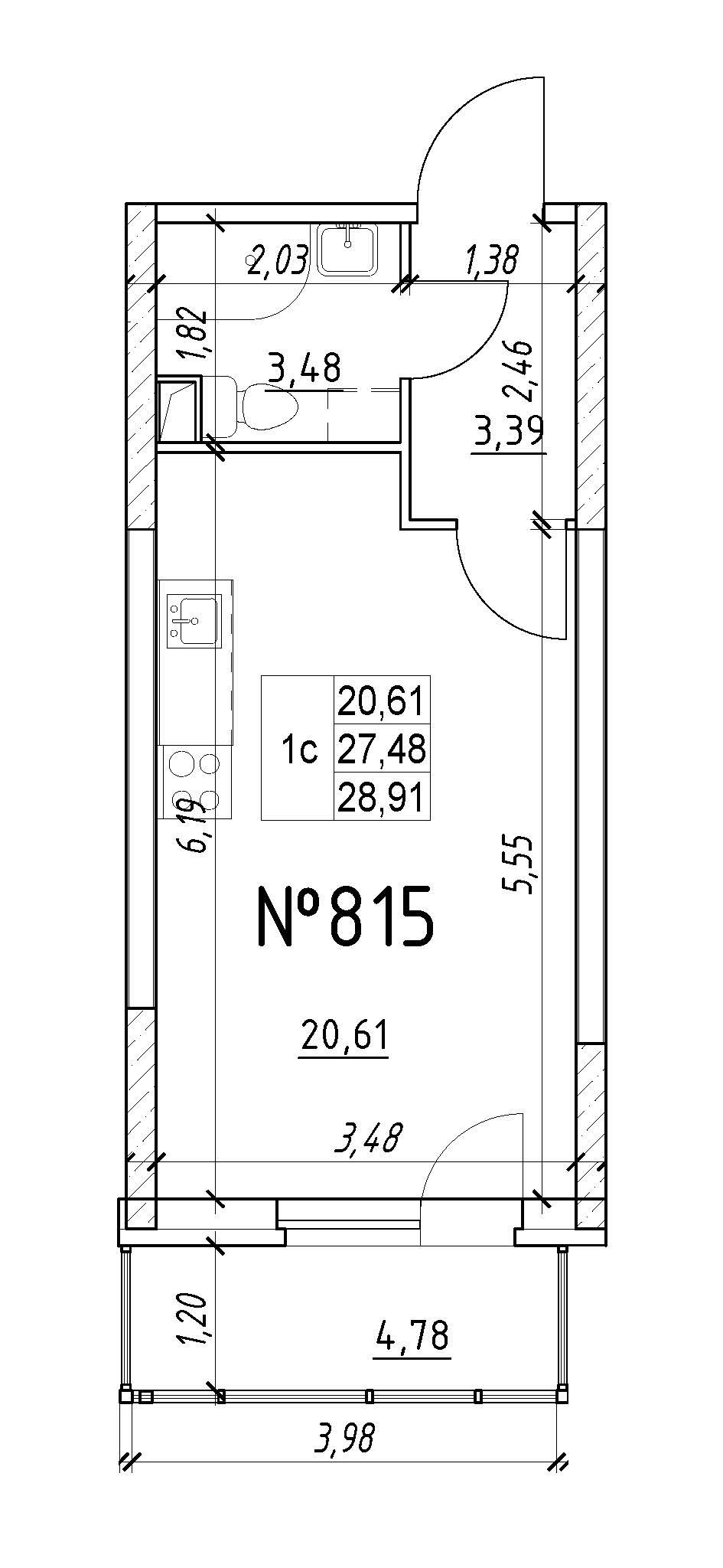 Студия, 29 м² — ЖК Ап-квартал Московский (Up-квартал Московский)