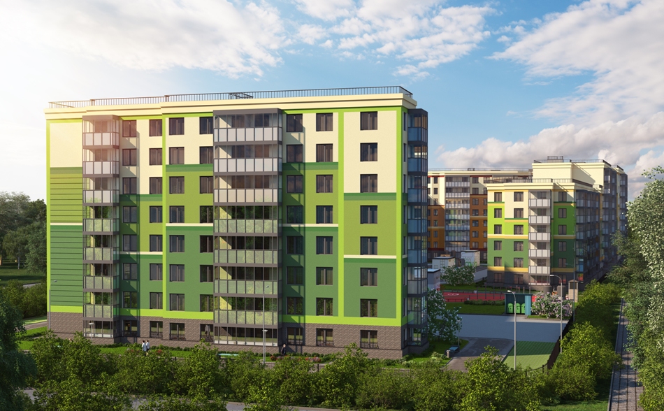 2-комнатная, 59 м² — ЖК ЖК Клёны