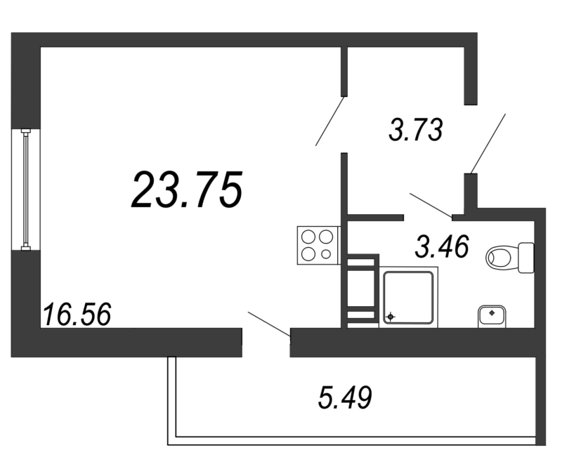 Студия, 24 м² — ЖК ЖК ПаркЛэнд