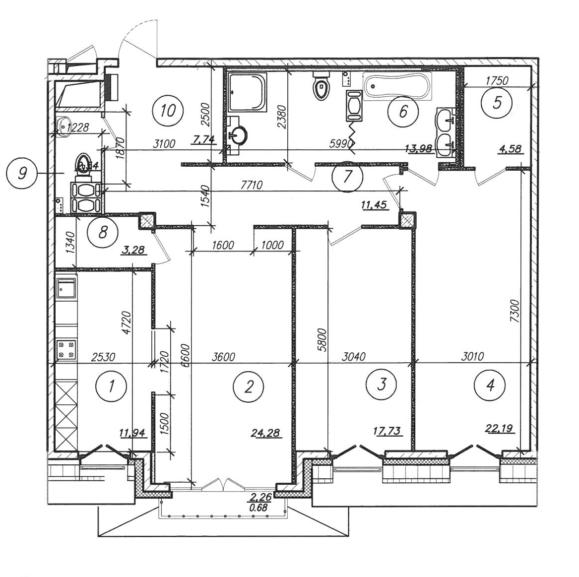 3-комнатная, 120 м² — ЖК Клубный дом Rich’Art Club (Рич'Арт Клаб)