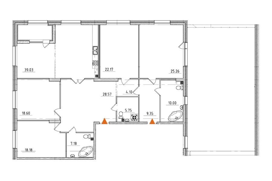 4-комнатная, 218 м² — ЖК ЖК Петровская доминанта