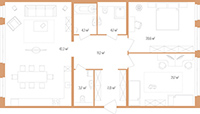2-комнатная, 115 м² — ЖК Дом на улице Нижне-Каменская