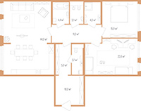 2-комнатная, 126 м² — ЖК Дом на улице Нижне-Каменская