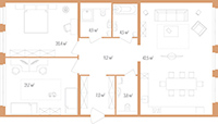 2-комнатная, 116 м² — ЖК Дом на улице Нижне-Каменская