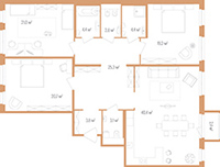 3-комнатная, 145 м² — ЖК Дом на улице Нижне-Каменская