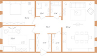 2-комнатная, 117 м² — ЖК Дом на улице Нижне-Каменская