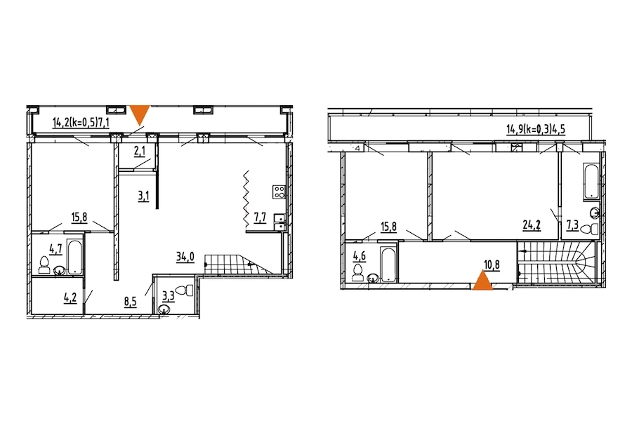 4-комнатная, 158 м² — ЖК ЖК Эталон на Неве