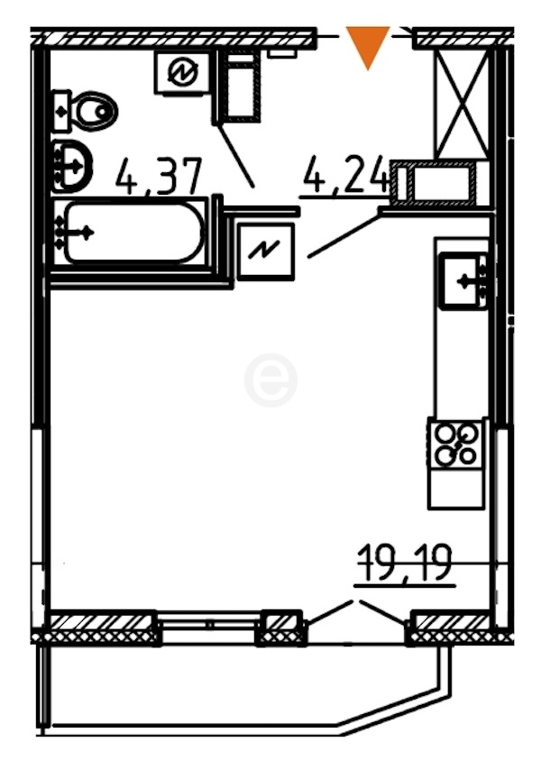 Студия, 29 м² — ЖК ЖК Yoga (Йога)