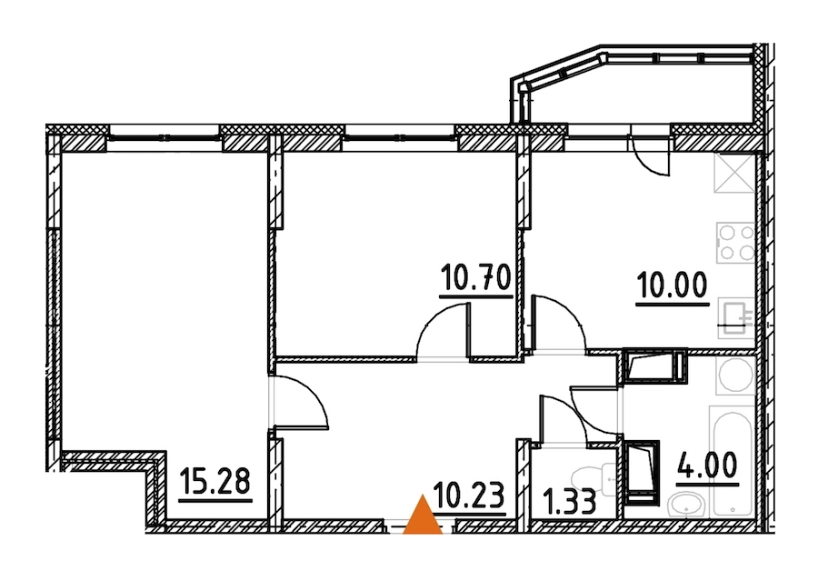 2-комнатная, 53 м² — ЖК ЖК Yoga (Йога)