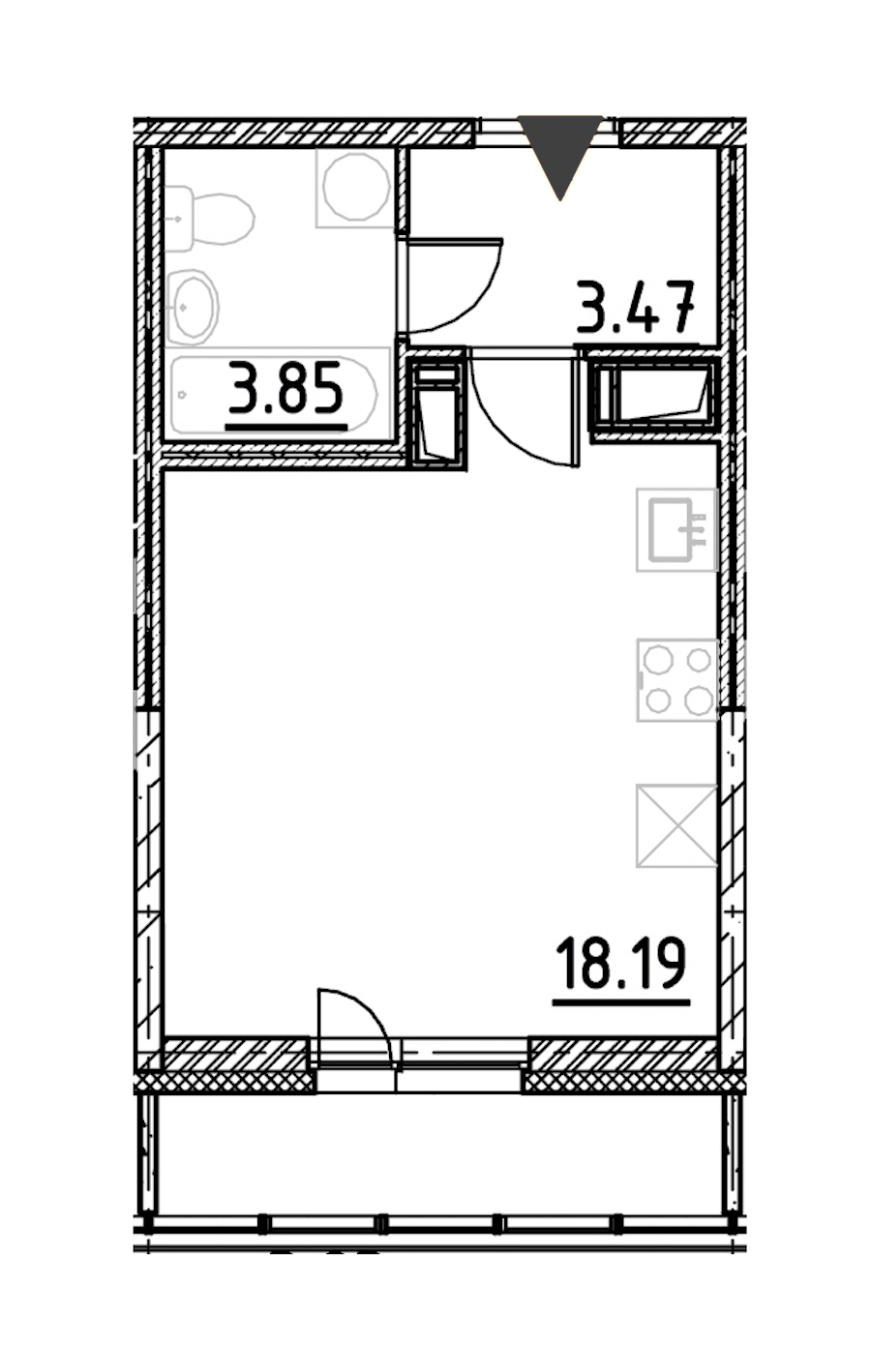 Студия, 27 м² — ЖК ЖК Yoga (Йога)