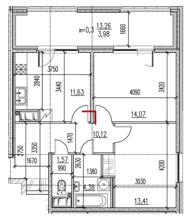 2-комнатная, 60 м² — ЖК ЖК Master на Серебристом бульваре (Мастер)